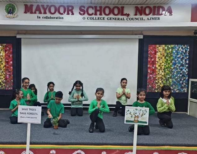 Grade 2B of Mayoor School Noida Speaks for the Trees! 